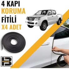 B&M Kauçuk Toyota Hilux (2006-2015) Kapı Koruma Fitili-4 KAPI-SIYAH-BM2452