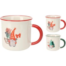 AyrStore Boyner Evde Yılbaşı Temalı Porselen Kupa 4'lü Set, 5003097335