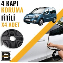 B&M Kauçuk Citroen Berlingo (2008-2018) Kapı Koruma Fitili-4 KAPI-SIYAH-BM2444