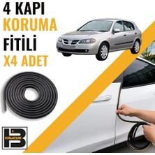 B&M Kauçuk Nissan Almera Hatchback (2000-2006) Kapı Koruma Fitili-4 KAPI-SIYAH-BM2330