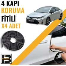 B&M Kauçuk Toyota Corolla (2018-2025) Kapı Koruma Fitili-4 KAPI-SIYAH-BM2301