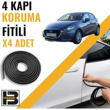 B&M Kauçuk Mazda 2 (2020 ve Sonrası) Kapı Koruma Fitili-4 KAPI-SIYAH-BM2481