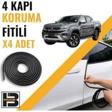 B&M Kauçuk Volkwagen Amarok (2022-2025) Kapı Koruma Fitili-4 KAPI-SIYAH-BM2405