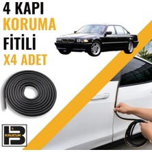 B&M Kauçuk Bmw 7 Serisi E38 (1995-2001) Kapı Koruma Fitili-4 KAPI-SIYAH-BM2346