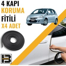 B&M Kauçuk Honda Jazz (2001-2007) Kapı Koruma Fitili-4 KAPI-SIYAH-BM2269