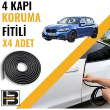 B&M Kauçuk Bmw 1 Serisi F20 (2011-2025 Kapı Koruma Fitili-4 KAPI-SIYAH-BM2354