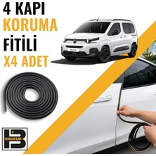 B&M Kauçuk Citroen Berlingo (2019-2025) Kapı Koruma Fitili-4 KAPI-SIYAH-BM2446