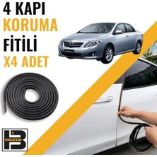 B&M Kauçuk Toyota Corolla (2007-2013) Kapı Koruma Fitili-4 KAPI-SIYAH-BM2299