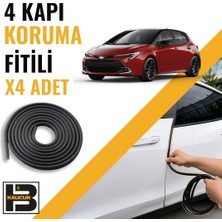 B&M Kauçuk Toyota Corolla Hatchback (2018-2025) Kapı Koruma Fitili-4 KAPI-SIYAH-BM2302