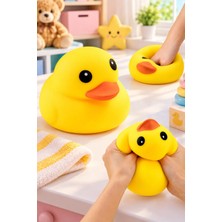 MİNGODAN Mingodan Dev Boy Sarı Ördek Squishy 465 gr – Iki Elle Sıkılabilir Büyük Boy Yumuşak Stres ve Duyusal Oyuncak 16X13 cm