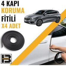B&M Kauçuk Fiat Egea Hatchback Kapı Koruma Fitili-4 KAPI-SIYAH-BM2548