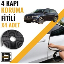 B&M Kauçuk Fiat Egea Station Wagon Kapı Koruma Fitili-4 KAPI-SIYAH-BM2547