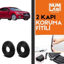 Mazda 3 Hatchback (2013-2018) Iki Kapı Koruma Fitili Siyah Renk Numlas-A KALITE-NM2655