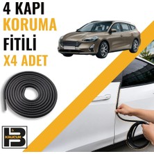 B&M Kauçuk Ford Focus Station Wagon (4.nesil) Kapı Koruma Fitili-4 KAPI-SIYAH-BM2499