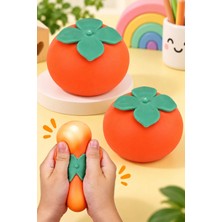 MİNGODAN Mingodan Hurma Sukuşi Stres Oyuncağı - Squishy Meyve Temalı Esnek Sıkılabilir Duyusal Oyuncak 7 cm