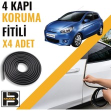 B&M Kauçuk Mitsubishi Spacestar (2013-2018) Kapı Koruma Fitili-4 KAPI-SIYAH-BM2569