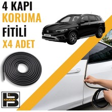 B&M Kauçuk Fiat Egea Cross Station Wagon Kapı Koruma Fitili-4 KAPI-SIYAH-BM2549