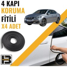 B&M Kauçuk Peugeot 301 Kapı Koruma Fitili-4 KAPI-SIYAH-BM2518
