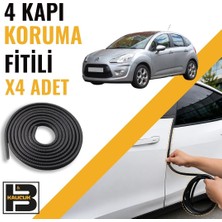 B&M Kauçuk Citroen C3 (2.nesil) Kapı Koruma Fitili-4 KAPI-SIYAH-BM2531