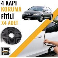 B&M Kauçuk Citroen C4 (1.nesil) Kapı Koruma Fitili-4 KAPI-SIYAH-BM2532