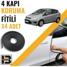 B&M Kauçuk Ford C-Max (2.nesil) Kapı Koruma Fitili-4 KAPI-SIYAH-BM2503