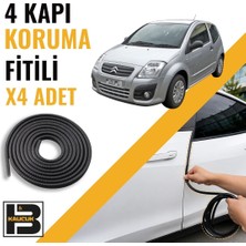 B&M Kauçuk Citroen C2 Kapı Koruma Fitili-4 KAPI-SIYAH-BM2529