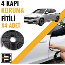 B&M Kauçuk Fiat Egea Sedan Kapı Koruma Fitili-4 KAPI-SIYAH-BM2546