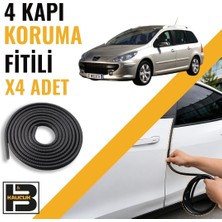 B&M Kauçuk Peugeot 307 Station Wagon Kapı Koruma Fitili-4 KAPI-SIYAH-BM2523