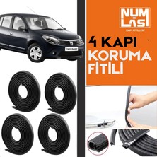 Dacia Sandero 1.nesil 4 Kapı Koruma Fitili Siyah Renk Numlas-A KALITE-NM2508
