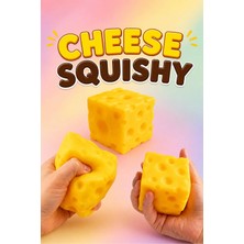 MİNGODAN Mingodan Büyük Boy Cheese Squishy Peynir Oyuncak 10X10 cm Slow Rising Duyusal Kaşar Peynir Anti Stres Sıkmalı Fidget Oyuncak