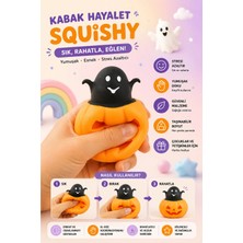 MİNGODAN Mingodan Squishy Stres Topu Kabak Hayalet Oyuncak Sık Bırak Anti Stres Oyuncak