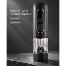 Aydogan's Ayd Mutfak ve Sofra Kullanımına Uygun Çift Hazneli Elektrikli Tuz Karabiber Öğütücü