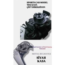 Salıncak Ps5 Dualsense Mini Direksiyon Siyah (Sports Car Model) Metal Rulmanlı