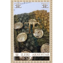 İleri Europe Ǝe Metal Gold Düğme 15 mm 6 Adet