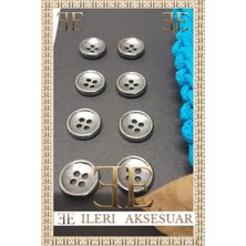 İleri Europe Ǝe Metal Nıkel Düğme 15 mm 8 Adet