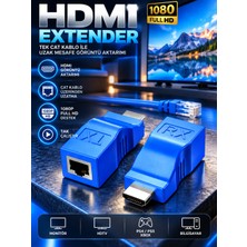 Pemberton 4K Hd Hdmı Uyumlu Genişletici RJ45 Lan Ağ Uzatma / Tx - Rx CAT5E Cat6 Ethernet Kablosu / 30M Ps3 Hdtv