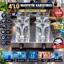 GmsMak 4'lü Manyetik Karıştırıcı Paslanmaz Çelik