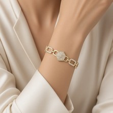 Xuping Jewelry Stil Incisi/xupıng Jewelry Petek Model Zirkon Taşlı Bileklik