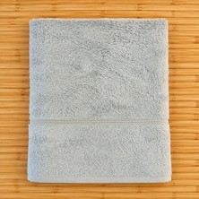 Ödel Buldan Jakar Bordürlü Bambu Banyo & Vücut Havlusu Gri 70 x 140