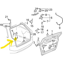 2000-2005 Audi A4 Avant Bagaj Duraklama 8E9827249 (S4 B5)