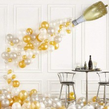Str Store Gold Renkli 100X49 cm Büyük Boy Şampanya Şişesi Folyo Balon Bride To Be Bekarlığa Veda