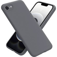 Toptan Budur Apple iPhone 16E Kılıf First Silikon - Gri