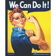 Toptan Budur Rosie The Riveter Üniversite Çizgili Defteri: We Can Do It