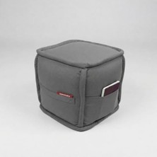 Toptan Budur Dekoratif Kare Puf Orta Sehpa Ayak Uzatma Puf 40X40X42 cm Puffymod (Gri)