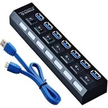 Toptan Budur 5258 7 Port USB 3.0 ve USB 2.0 Anahtarlı Çoklayıcı Hub