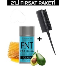 Toptan Budur Hair Wax Stick 75 G For Men + Profesyonel Topuz Krepe Şiş Tarak 3043 2'li Set