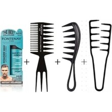 Toptan Budur Saç Şekillendirici Toz Wax Mat Effect Mavi 20 G + Şekil Tarak X2 + Mucizevi Tarak 4'lü Set