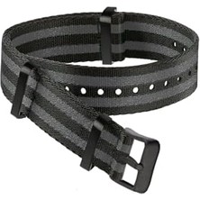 Toptan Budur 18 Mm-20 Mm-22 Mm-24 mm Paraşüt Kumaş Premıum Nato Saat Kordonu Kayışı N39XWDB-BLACK-2