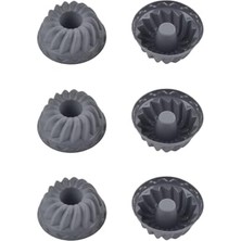 Toptan Budur Antrasit; Silikon Mini Kek ve Muffin Kalıbı, 7x3 Cm, Bpa Içermez, Fırında Kullanılır, Makine