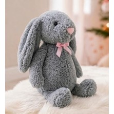 Toptan Budur Uzun Kulak Bunny Peluş Tavşan 65 cm Gri